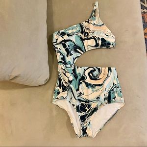 Flagpole Swim Marble One Piece
